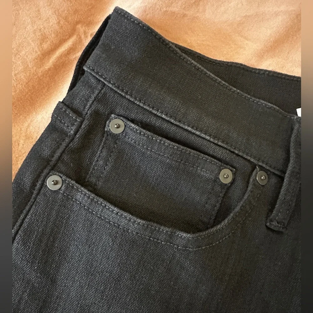NWT Madewell Perfect Vintage Wide-Leg Jean Sz 30 Petite Women’s Black Rinse Wash